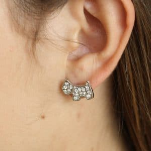 Hamish McBeth Crystal Terrier Earrings - Dogorama.co.uk